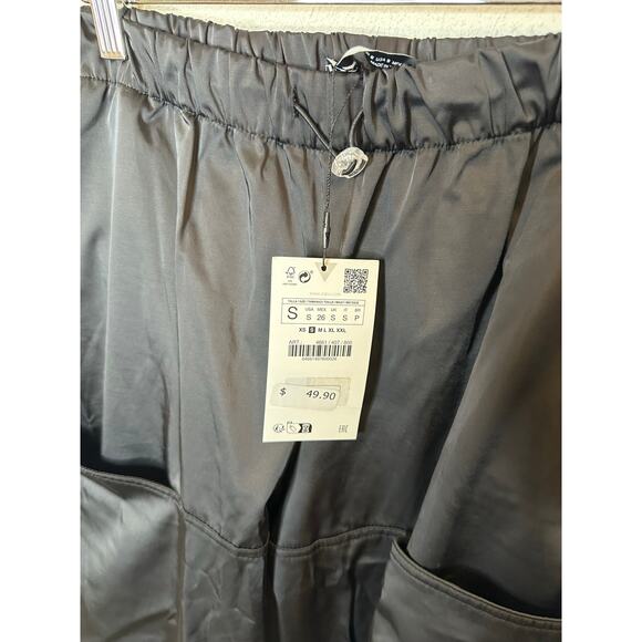 Zara‎ wide leg bungee pants-s - Picture 2 of 5